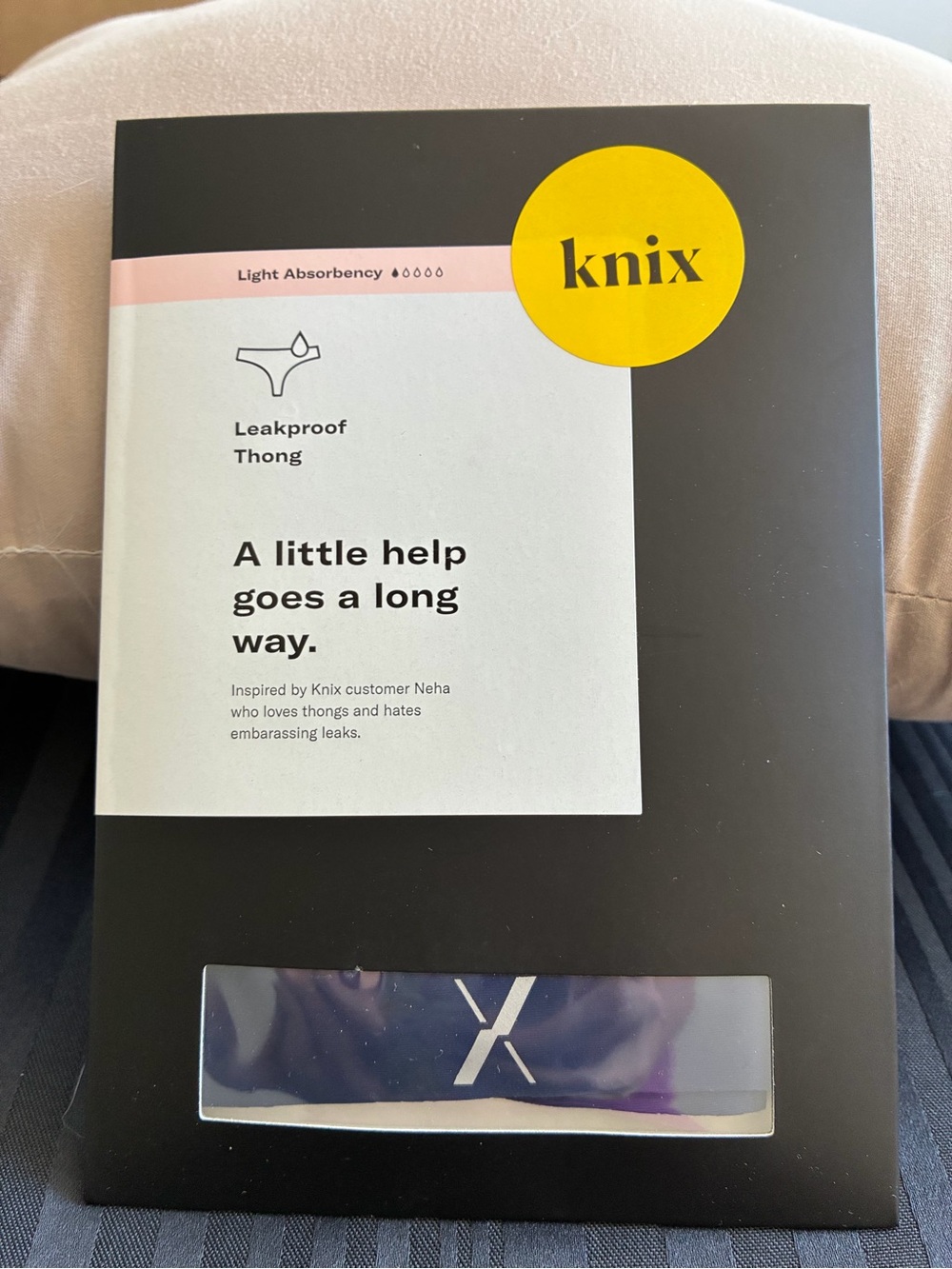 Knix Leakproof Thong- Midnight blue light absorbency intimate